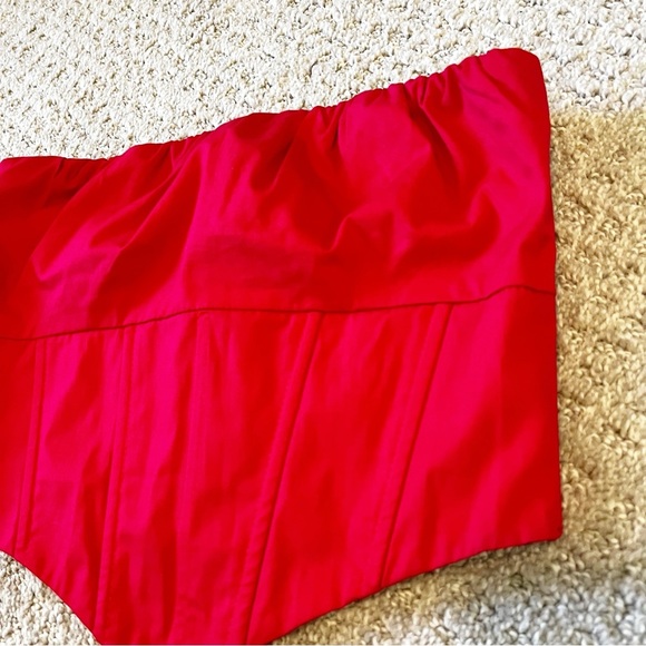 Princess Polly Bad Gal Bustier Red Sz 0 Boning Corset Crop Top Slim Fit READ - Picture 4 of 9